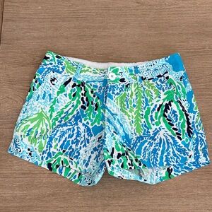 Lilly Pulitzer Vibrant Blue and Green Women's Shorts